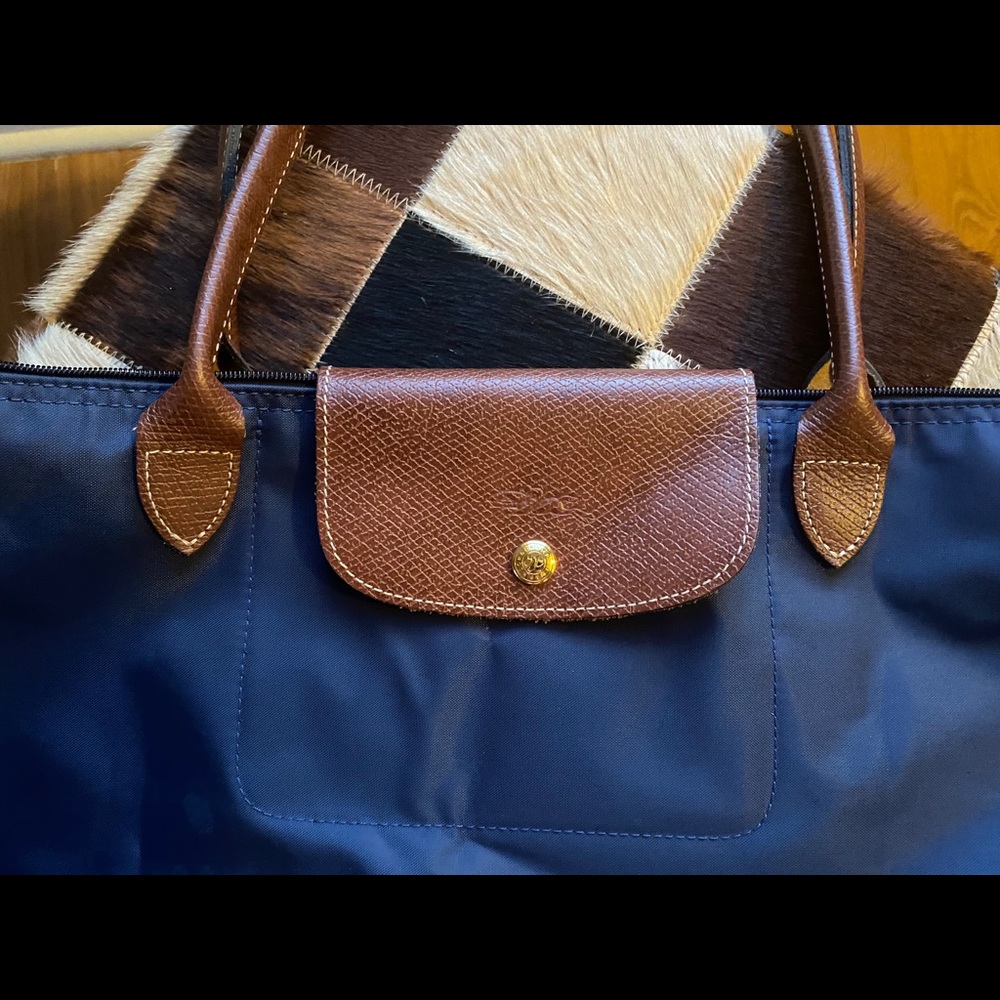 Longchamp Large Le Pliage Tote navy